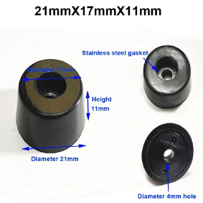 Gumijaste nogice za strojegradnjo 21mm x 17mm x 11mm
